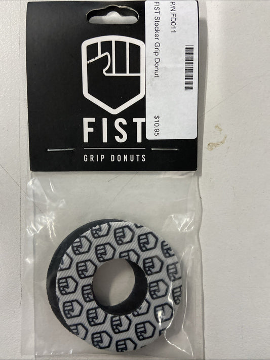 fist grip donut icon white black